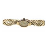 14K YELLOW GOLD CASE & BAND LUCIEN PICCARD QUARTZ