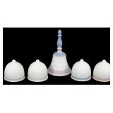 LLADRO MATTE PORCELAIN BELLS - LOT OF 5