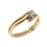 14K YELLOW GOLD 0.16 CTW DIAMOND WEDDING RING SET