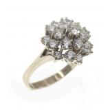 14K WHITE GOLD 1.89 CTW DIAMOND COCKTAIL RING
