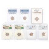 US 10C ROOSEVELT & LIBERTY COINS ICG, NGC, PCGS, C