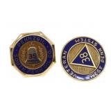 10K YELLOW GOLD PENNZOIL EMPLOYEE SERVICE PINS