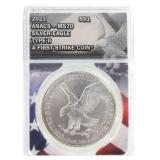 2021 US SILVER EAGLE $1 TYPE 2 COIN ANACS MS70