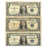 1957 US $1 BLUE SEAL SILVER CERTIFICATE STAR NOTES