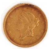 1851 US GOLD LIBERTY HEAD $1 COIN