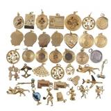STERLING SILVER VERMEIL NOVELTY CHARMS