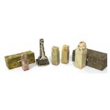 CARVED SOFTSTONE CHINESE CHOP SEALS