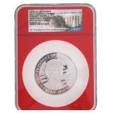 2017 EQ. GUINEA SILVER 1000 FRANCO 1 OZT COIN NGC