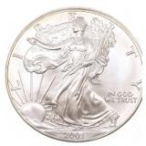 2001 US SILVER EAGLE $1 COIN - UNC