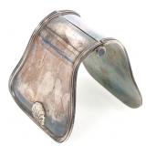 SILVER-PLATED SCALLOP-DESIGN ASPARAGUS SERVING TON