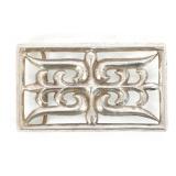 STERLING SILVER SANDCAST DECORATIVE BELT BUCKLE