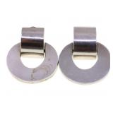 STERLING SILVER DOOR-KNOCKER EARRINGS
