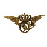 10K YELLOW GOLD AVIATOR WINGED SERPENT PIN