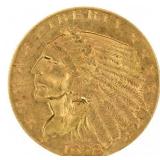 1928 US GOLD $2.50 INDIAN HEAD QUARTER EAGLE COIN
