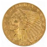 1926 US GOLD $2.50 INDIAN HEAD QUARTER EAGLE COIN