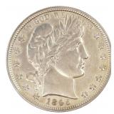 1895 US SILVER 50C BARBER HALF DOLLAR COIN