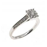 PLATINUM 0.38 CTW DIAMOND ENGAGEMENT RING