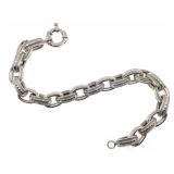 18K WHITE GOLD FANCY-LINK BRACELET