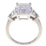 STERLING SILVER CUBIC ZIRCONIA ENGAGEMENT RING