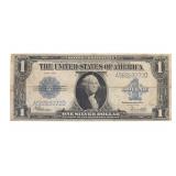 1923 US $1 BLUE SEAL SILVER CERTIFICATE "HORSE BLA