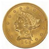 1905 US GOLD $2.50 LIBERTY HEAD QUARTER EAGLE COIN
