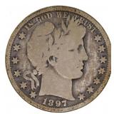 1897-O US SILVER 50C BARBER HALF DOLLAR KEY DATE