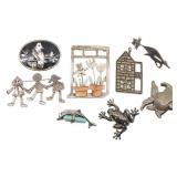 STERLING SILVER FASHION BROOCHES