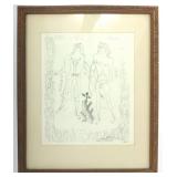 GEORGES BRAQUE "EURYBIA & EROS" ETCHING FRAMED