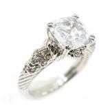 STERLING SILVER JUDITH RIPKA CZ COCKTAIL RING