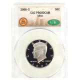 2006-S US SILVER 50C KENNEDY HALF DOLLAR CAC PR68