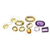 LOOSE CITRINE & AMETHYST - ROUND, OVAL, RECTANGULA