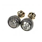 10K WHITE GOLD 1.12 CTW DIAMOND SOLITAIRE STUD EAR