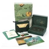 20TH C. ROLEX DATEJUST GREEN BOX, PAPERS, & OUTERB