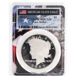 2024-S US SILVER EAGLE PEACE $1 COIN PCGS PR70DCAM