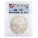 2006 US SILVER EAGLE $1 COIN PCGS MS69 FIRST STRIK