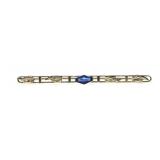 10K WHITE GOLD TANZANITE BROOCH