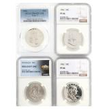 US SILVER 50C FRANKLIN HALF DOLLAR COINS NGC UNC &