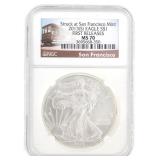 2013-S US SILVER EAGLE $1 COIN NGC MS70 FIRST RELE