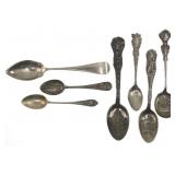 STERLING SILVER SOUVENIR DEMITASSE & TEASPOONS
