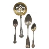 GORHAM STERLING SILVER DEMITASSE, TEA, & PIERCED S