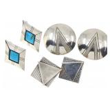 ARTIST-SIGNED STERLING SILVER FASHION EARRINGS