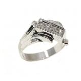 14K WHITE GOLD 0.08 CTW DIAMOND FASHION RING