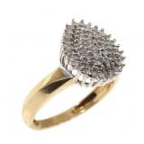 10K YELLOW GOLD 0.47 CTW DIAMOND CLUSTER RING