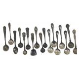 STERLING SILVER MIXED PATTERN SALT SPOONS