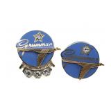 10K YELLOW GOLD & DIAMOND GRUMMAN SERVICE PINS