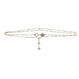 14K YELLOW GOLD 0.28 CT DIAMOND PENDANT W/ BOX CHA