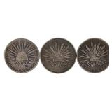 1833-1896 MEXICAN .903 SILVER 8 REALES COINS