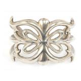 STERLING SILVER SANDCAST CUFF BRACELET
