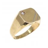 14K YELLOW GOLD 0.11 CT DIAMOND FASHION RING