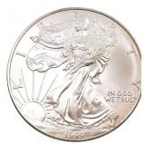 1999 US SILVER EAGLE $1 COIN - UNC